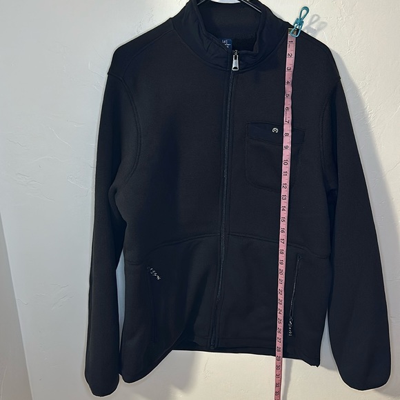 George black zip up sweater jacket w/ fur lining L - Picture 16 of 16